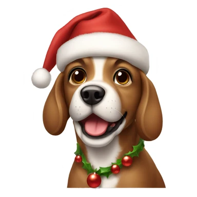 Christmas dog brown sticker