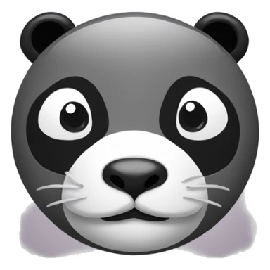 Seal with a panda face sticker
