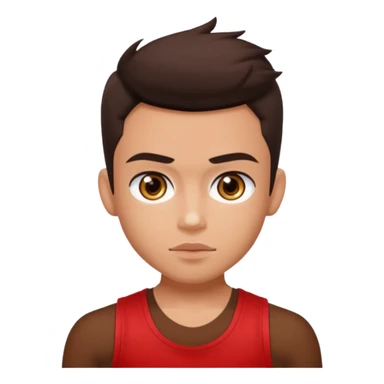 Bratz Boyz Dylan hazel eyes, dark brown hair, red tank top sticker