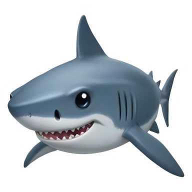 Shark with stars in eyes sticker
