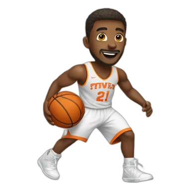 Guy playing basketball sticker