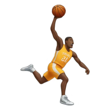 basketball player high jump sticker