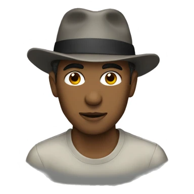 trey wearing hat  sticker