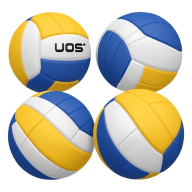 Pelotas de voley azul blanco y amarillo sticker
