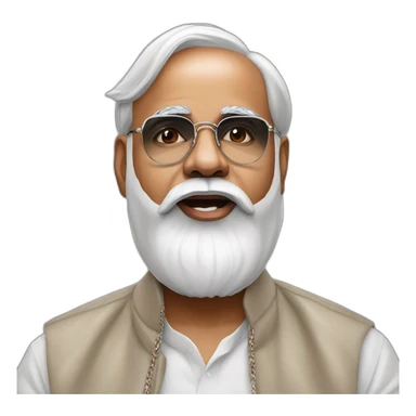hyper realistic narendra modi as a rapper sticker