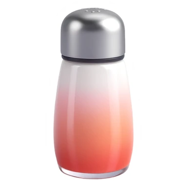 Add salt shaker holes to the top of the salt shaker. Keep everything else exactly the same, iOS emoji style, 3D, shiny, smooth gradients, soft shadows, realistic salt shaker shape, metallic lid, no face. sticker