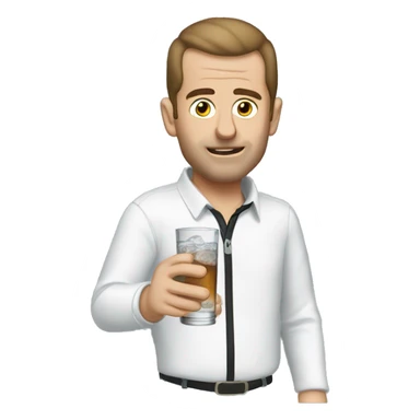 Michael McMahon drinking vodka seltzer sticker