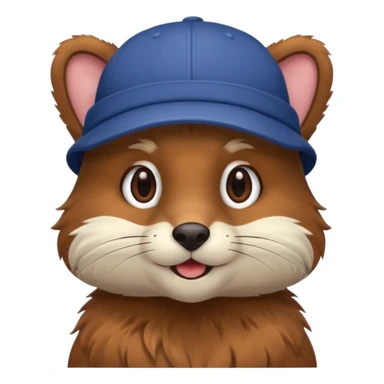 animal with caps sticker