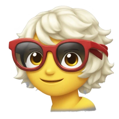 Le Pokémon évolie avec des lunettes de soleil qui conduit une Ferrari  sticker