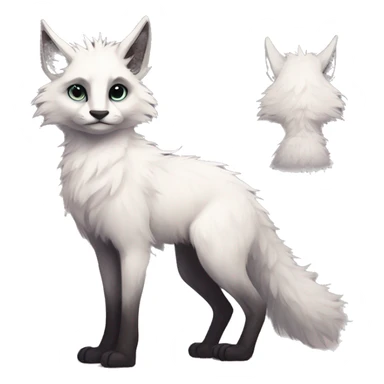  Cute Edgy Realistic Rare Fantasy Fluffy Slim Vernid-Trico-Melprin-species by LiLaiRa, by Falvie, full body sticker