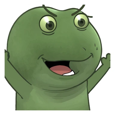 Cute anime style chibi male character with dark aesthetic with arms open wide  sticker