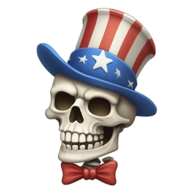 uncle sam as a skeleton sticker