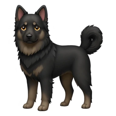 Black Shepard dog sticker