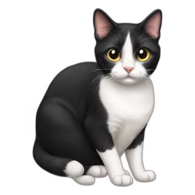 short hair american tuxedo cat sticker