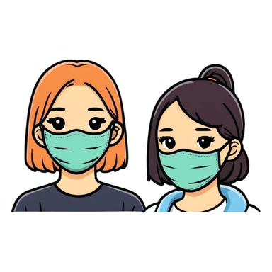 Mascarilla girls  sticker