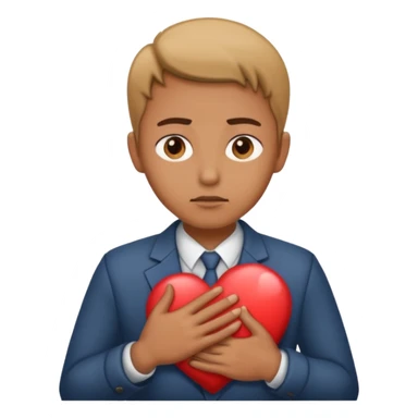 person with hand on heart, taking a pledge sticker