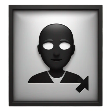 black exit sign with a man sticker