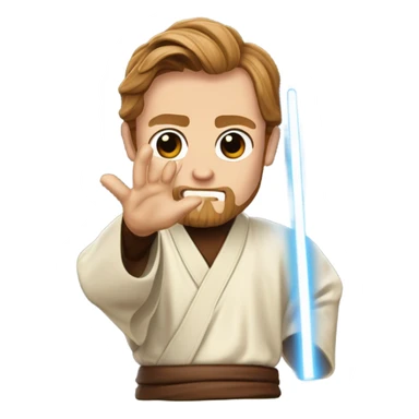 Obi-Wan Kenobi slapping Anakin Skywalker sticker
