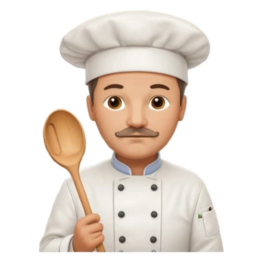 Est-ce que tu peux me faire un chef cuistot qui ressemble à Philippe Etchebest et qui est devant un restaurant?  sticker