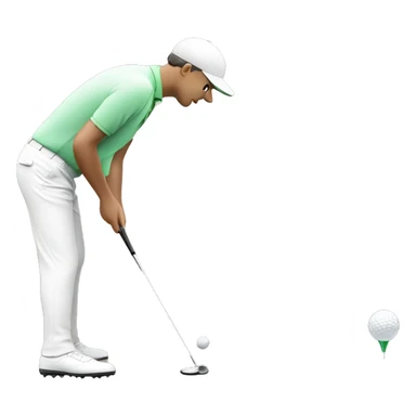 Golfer putting  sticker