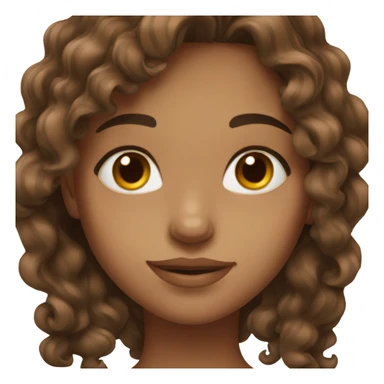 Beautiful girl with brown eyes and brown wavy hair sat in a tent  sticker