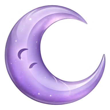 A pastel purple amethyst crystal crescent moon sticker
