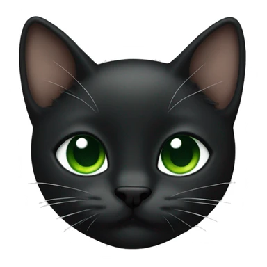 Black baby cat. With green eyes and a littel white dot at the throate sticker