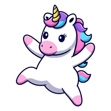 Unicorn dancing  sticker