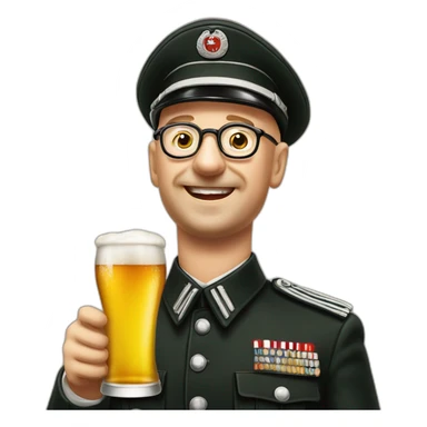heinrich himmler enjoying beer sticker