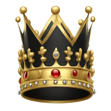 king crown with black detailing and with transparant desi sticker