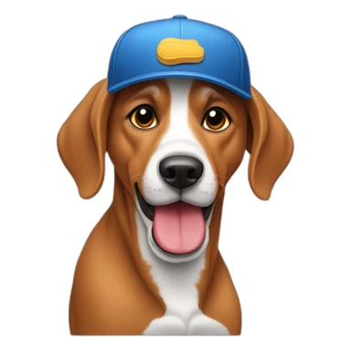 perro salchicha con gorra sticker