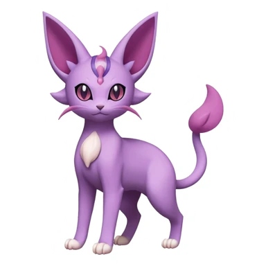 Purrloin-Espeon-Skitty-Pokémon-Fakémon-hybrid-creature (full body) sticker