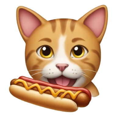 cat with hotdog sticker