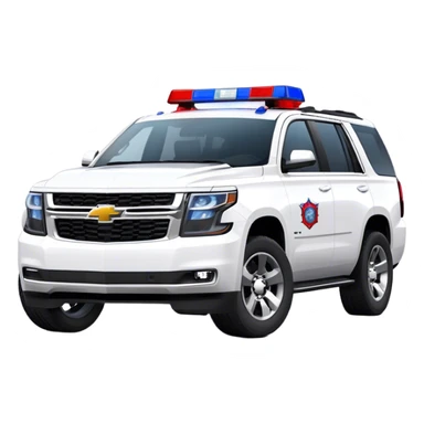 Emergency Response SUV - Chevrolet Tahoe (Model Year: 2021) (Iconic colour: White with red/blue sirens) sticker