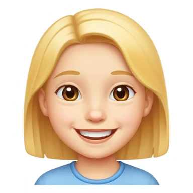 child smiling brightly, cheerful and friendly sticker