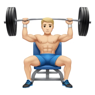 A guy doing flat-benchpress sticker