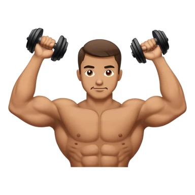 guy doing bicep-curls sticker