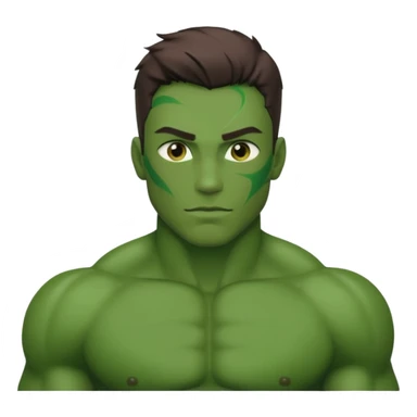 Strong Hulk emoji style sigma boy sticker