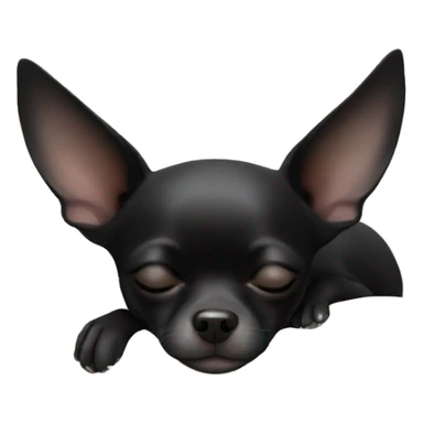  Sleeping black chihuahua  sticker