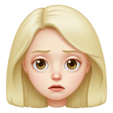 a girl emoji, with a hangover face  sticker