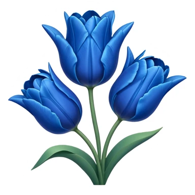 Blue tulips emoji sticker