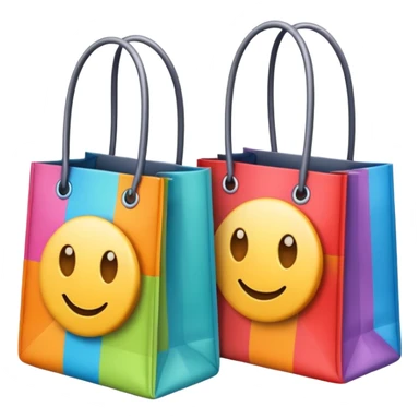 2 beautiful shopping bag sticker
