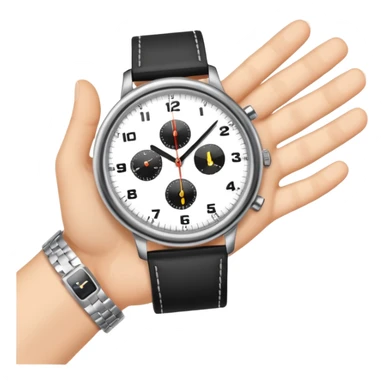A hand with a watch sticker