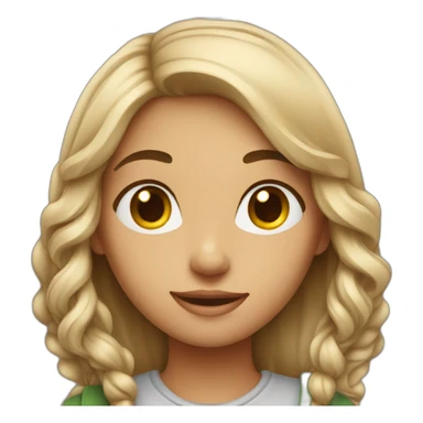 Attractive girl emoji with a playful charm, expressive eyes, and a soft-spoken demeanor sticker