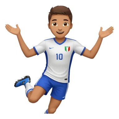 soccer player celebrating a goal sticker