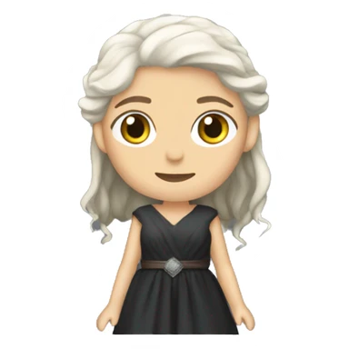daenerys wearing long dark dress sticker