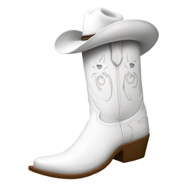 White cowboy boot  sticker