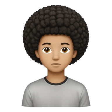 Black seventeen with a afro haircut sticker
