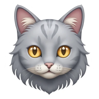 A cat with star eyes wearing a gray shirt sticker
