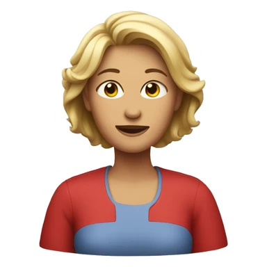 Mom with a red shirt sticker